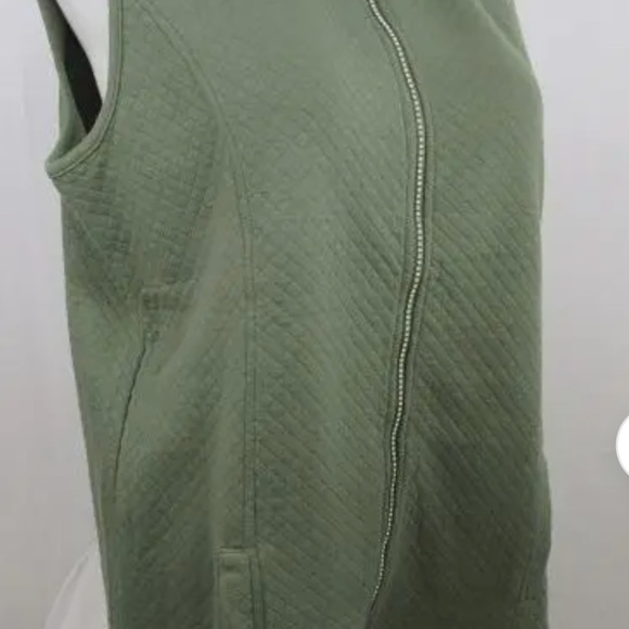 Quaker Factory olive colored vest size L - Picture 3 of 8